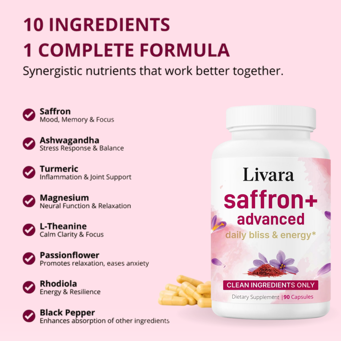 Livara® Saffron+ Advanced Capsules