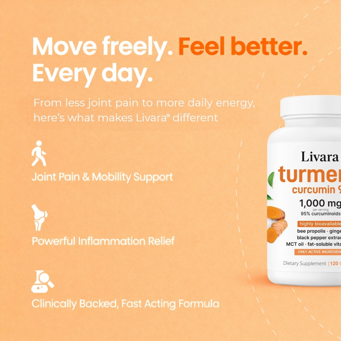 Livara® Turmeric Curcumin Capsules